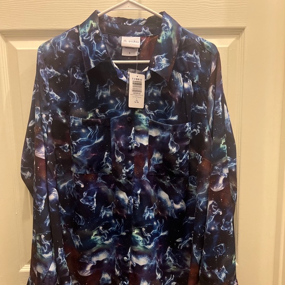 Torrid WB Harry Potter Madison Button Front Blouse size 1X (14-16) - Picture 6 of 8